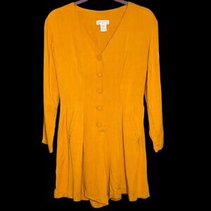 Vintage‎ Yellow Button Up Romper Size 5